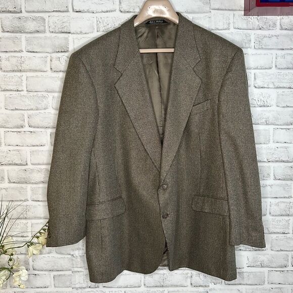 Tailor’s Row by Deansgate Silk & Wool Blazer Suit Jacket Coat Size 46R Vintage - Picture 1 of 7